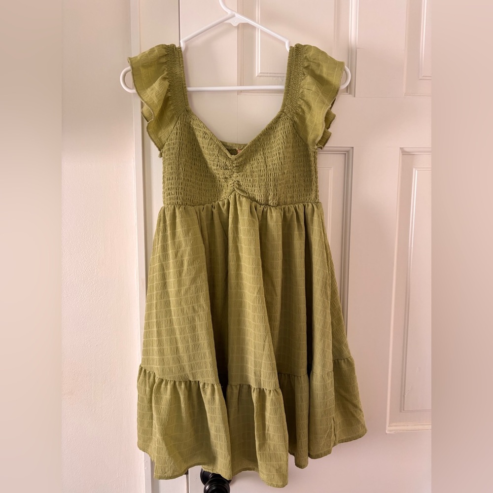 Citrus Green Boho Dress